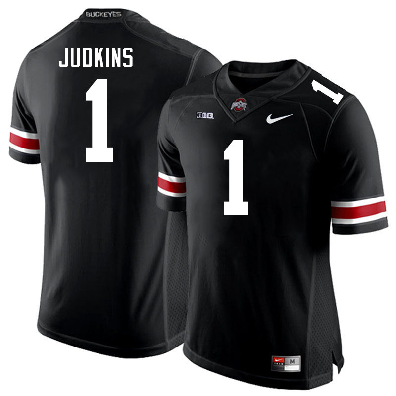 Men #1 Quinshon Judkins Ohio State Buckeyes College Football Jerseys Stitched-Black